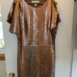 Gold sequin dress